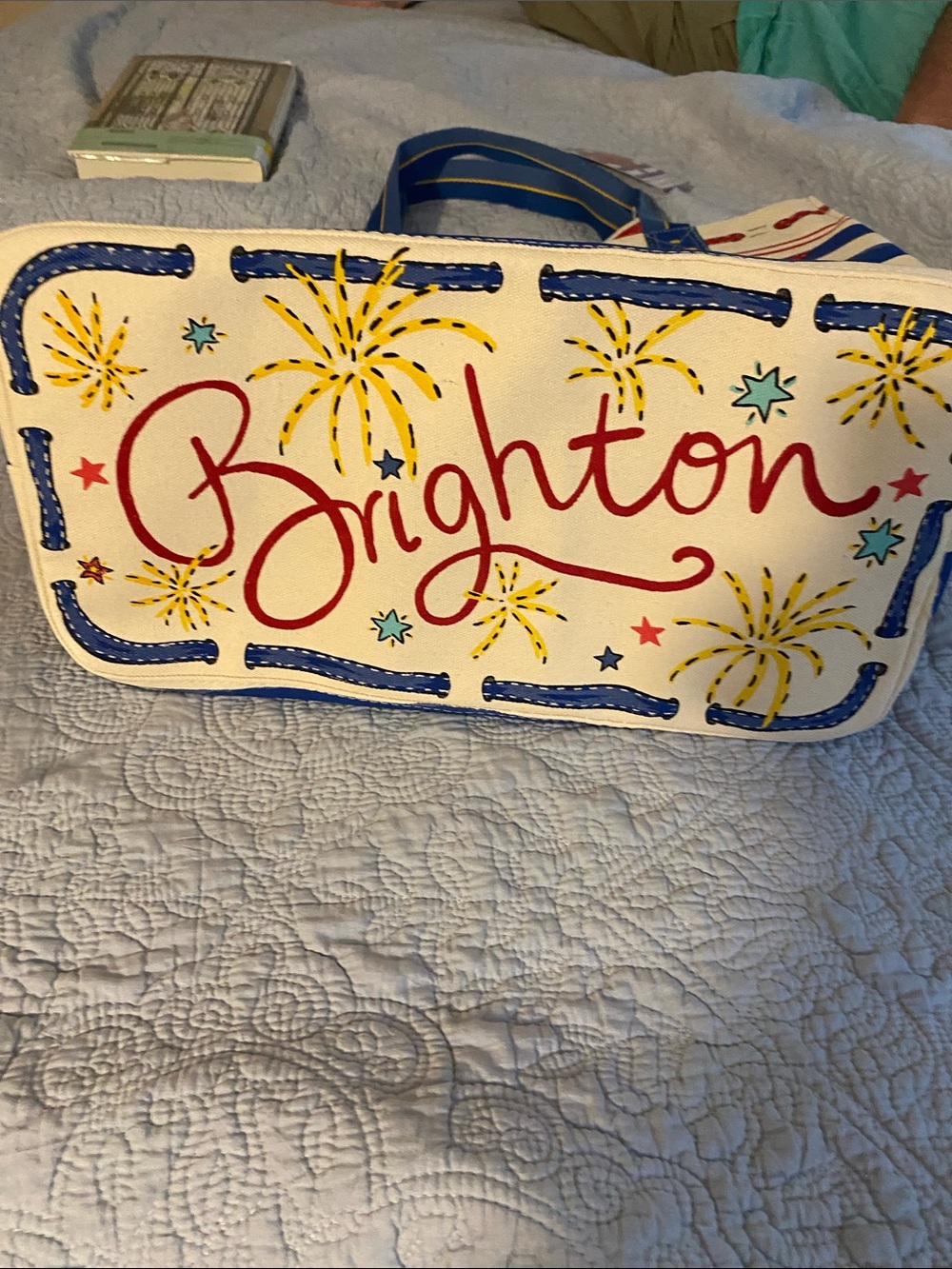 Brighton Patriotic Graphic Tote - Blue, White, Red Roomy tote carries it all - Picture 7 of 8